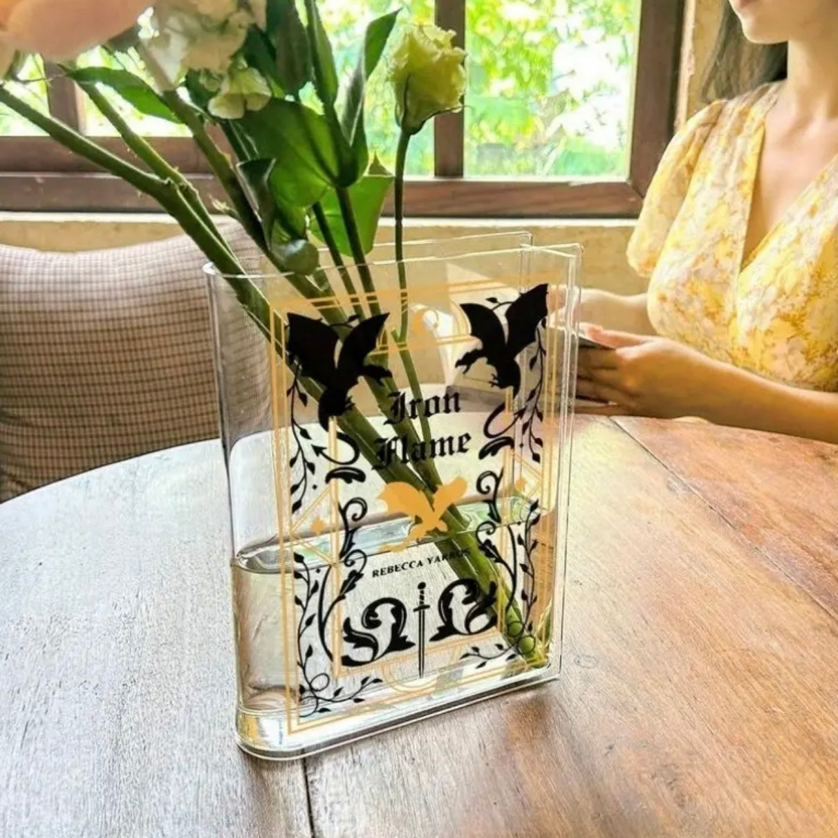FW Iron Flame Acrylic Book Vase