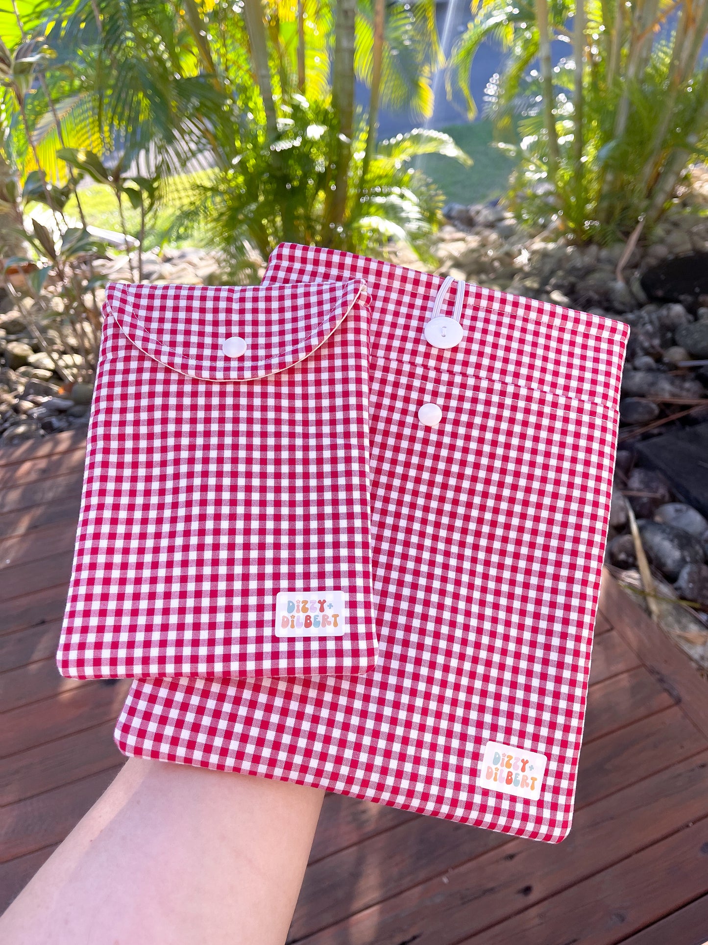 Josie Gingham Kindle Pouch