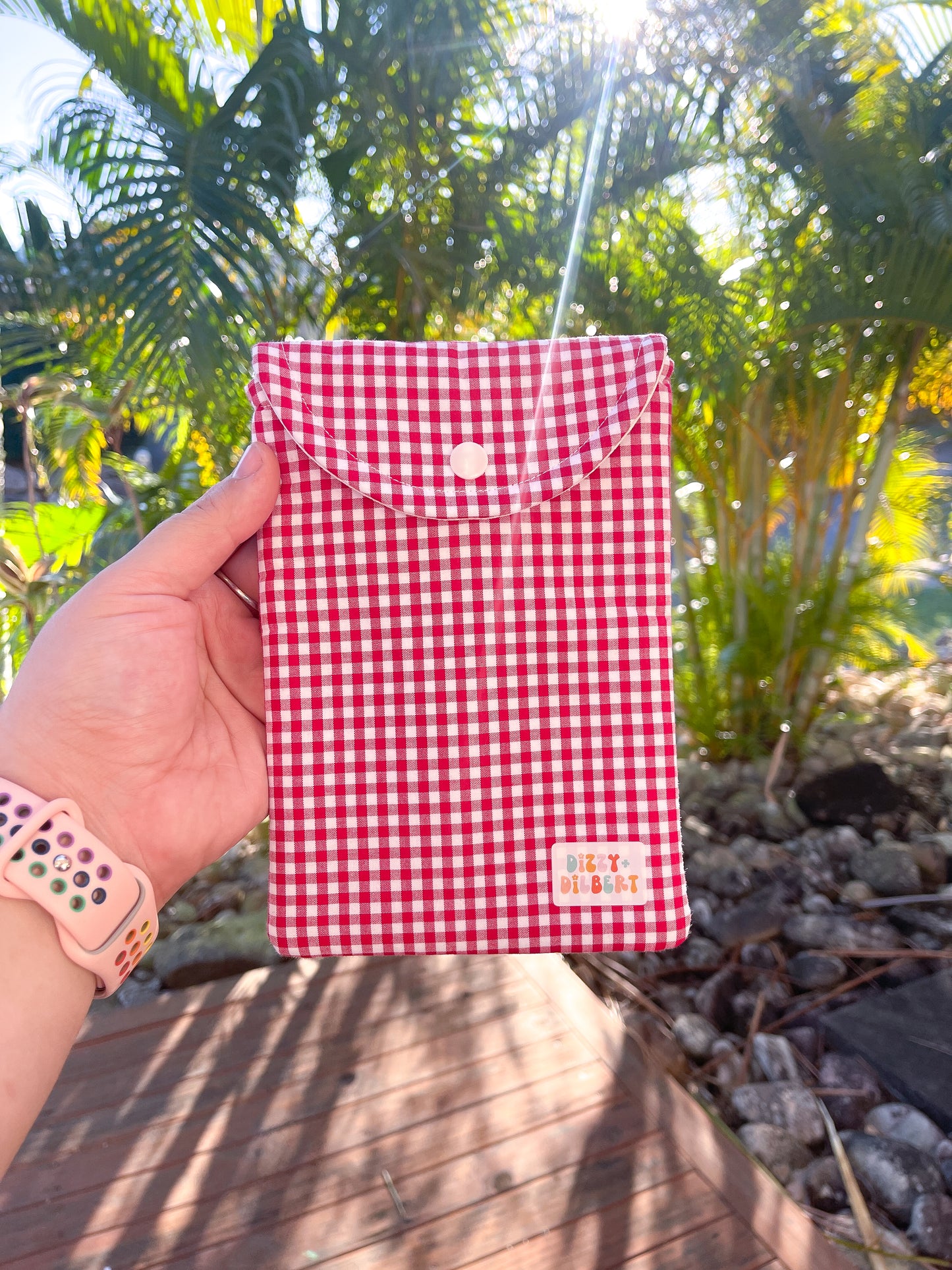 Josie Gingham Kindle Pouch