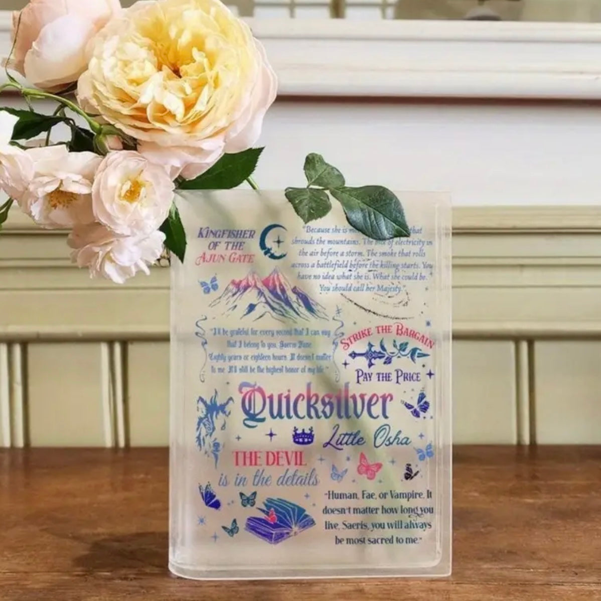 QS Kingfisher Acrylic Book Vase
