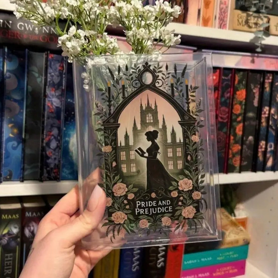 JA Pride & Prejudice Acrylic Book Vase