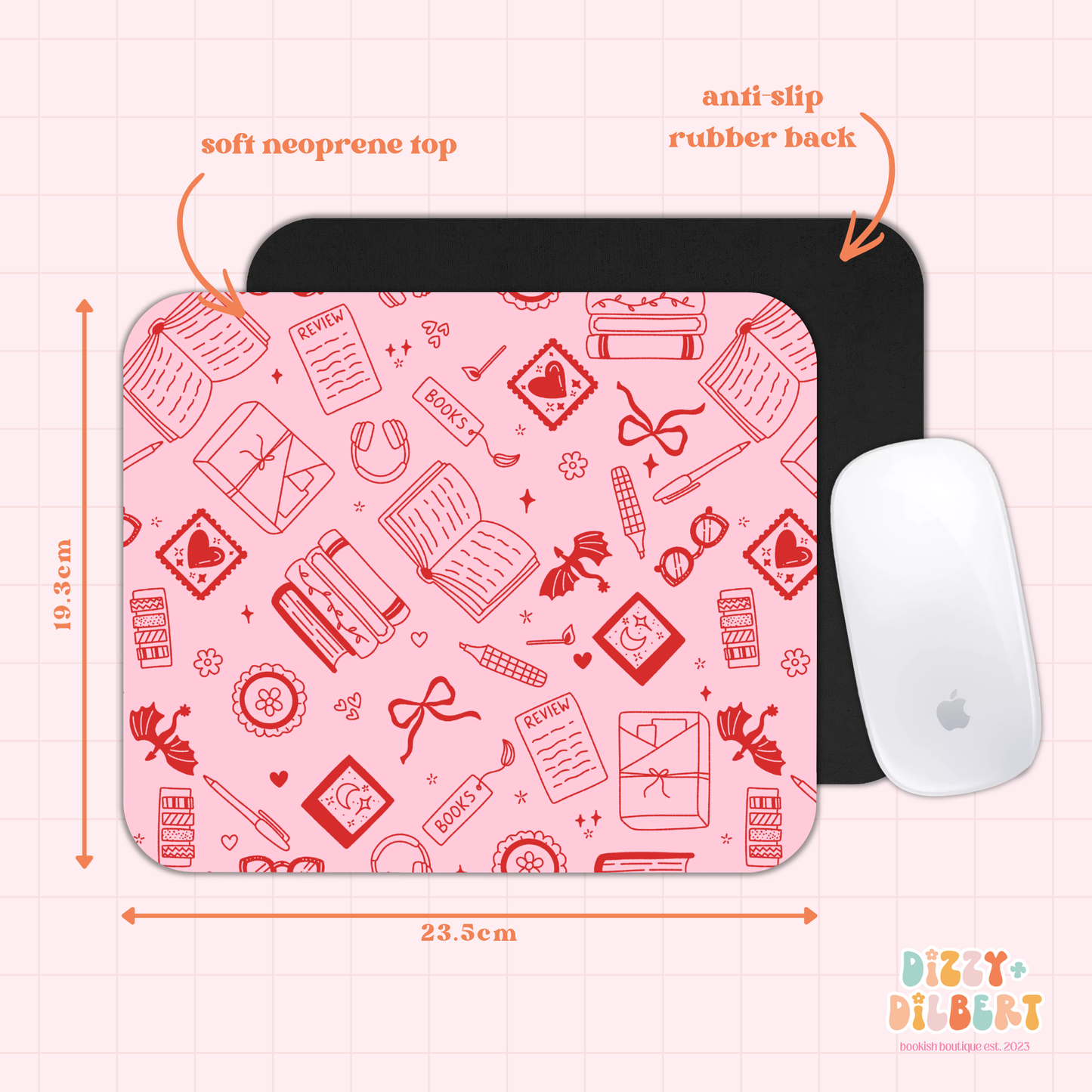 Bookish Doodles Mouse Pad