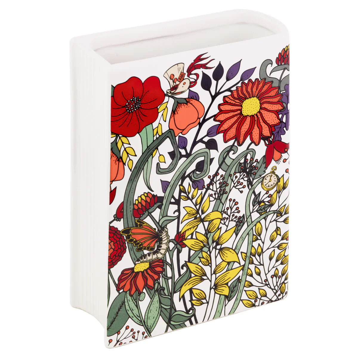 Through The Looking Glass Large Ceramic Book Vase