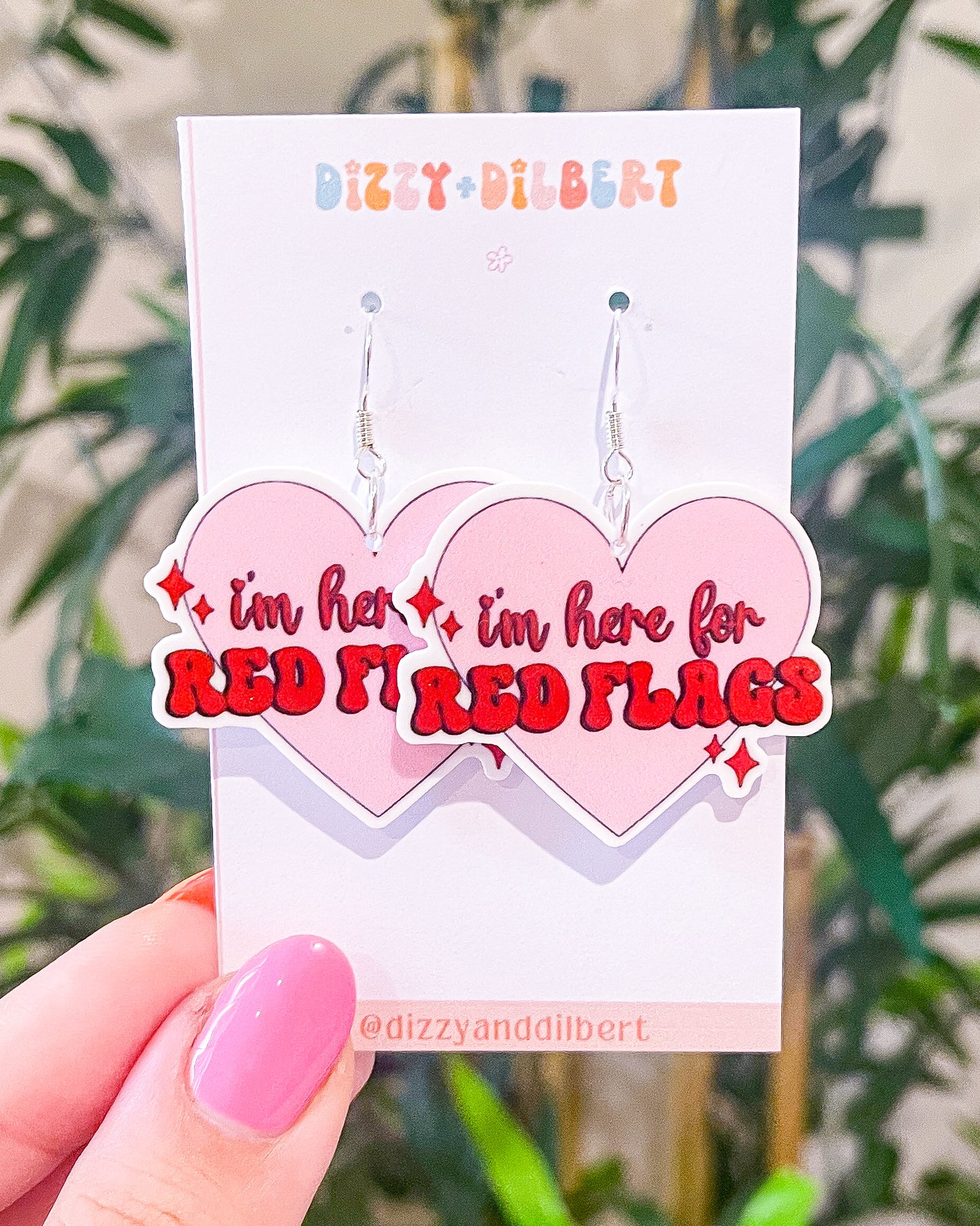 Here For Red Flags Earrings
