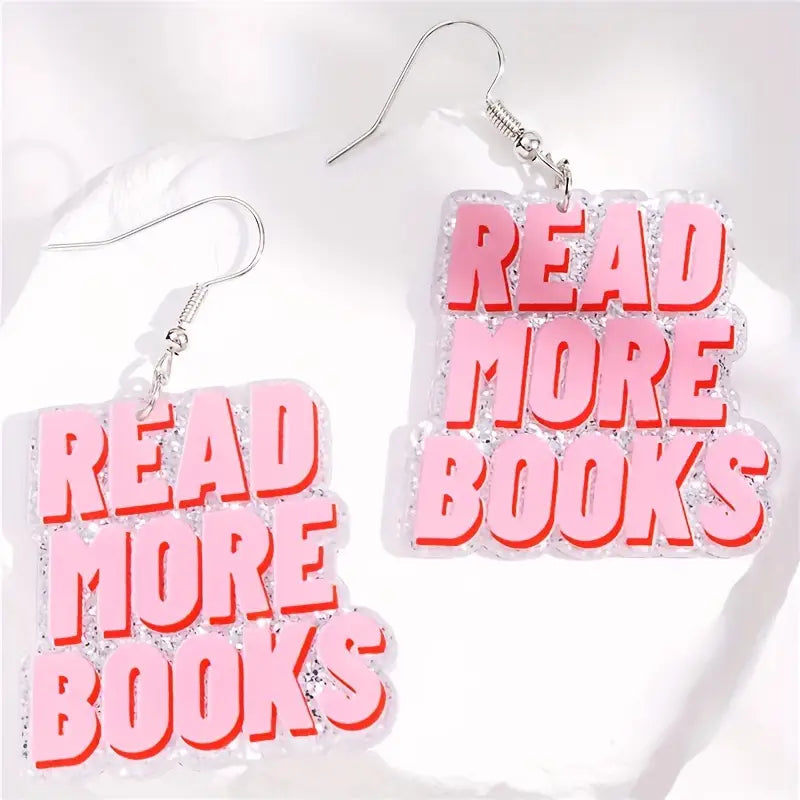 Read More Books Acrylic Earrings