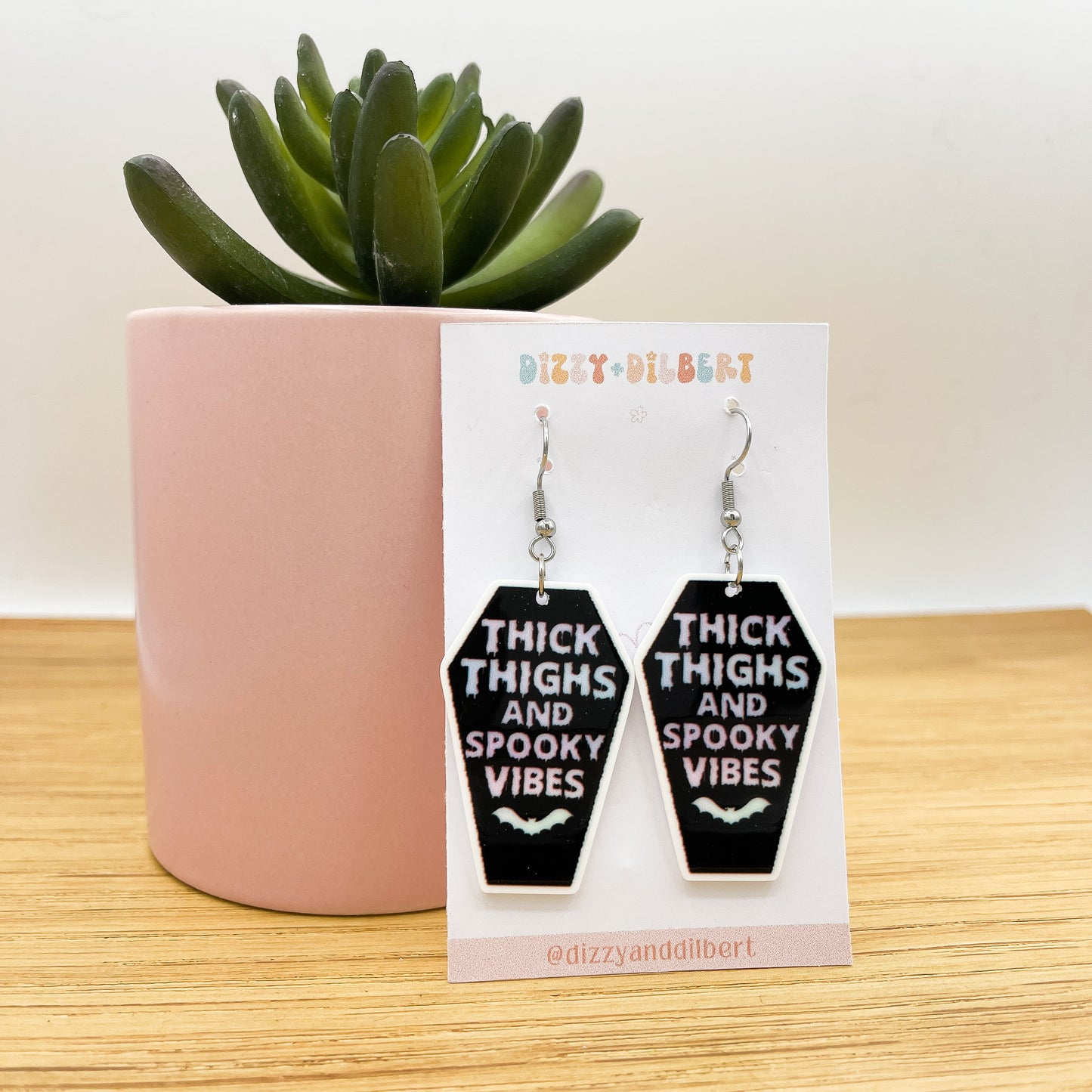 Thick Thighs Spooky Vibes Earrings