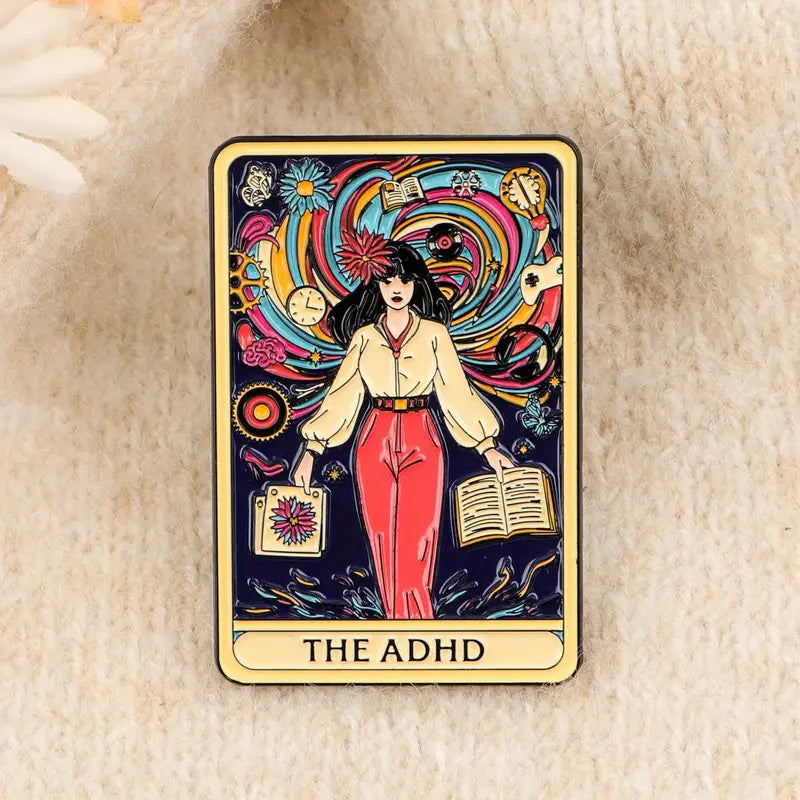 ADHD Tarot Enamel Pin