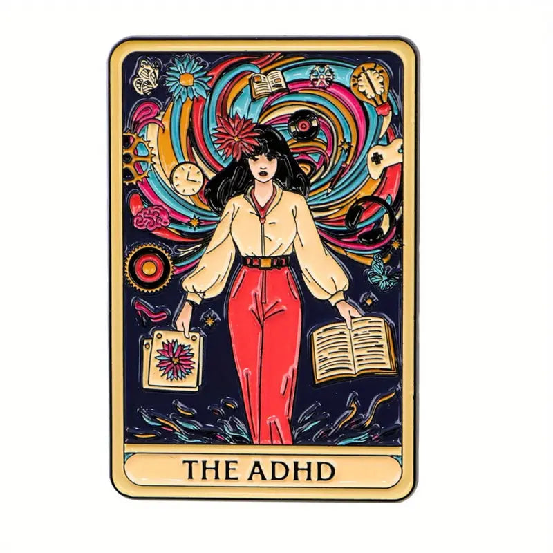 ADHD Tarot Enamel Pin