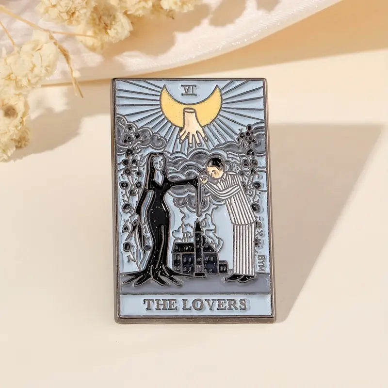Addams Family Tarot Enamel Pin
