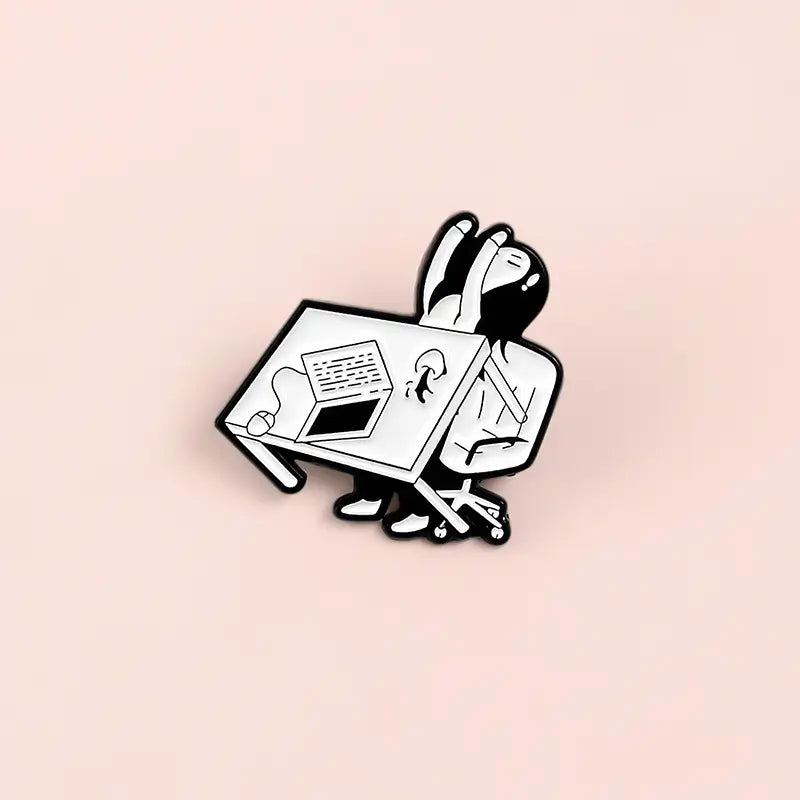 Desk Flip Enamel Pin
