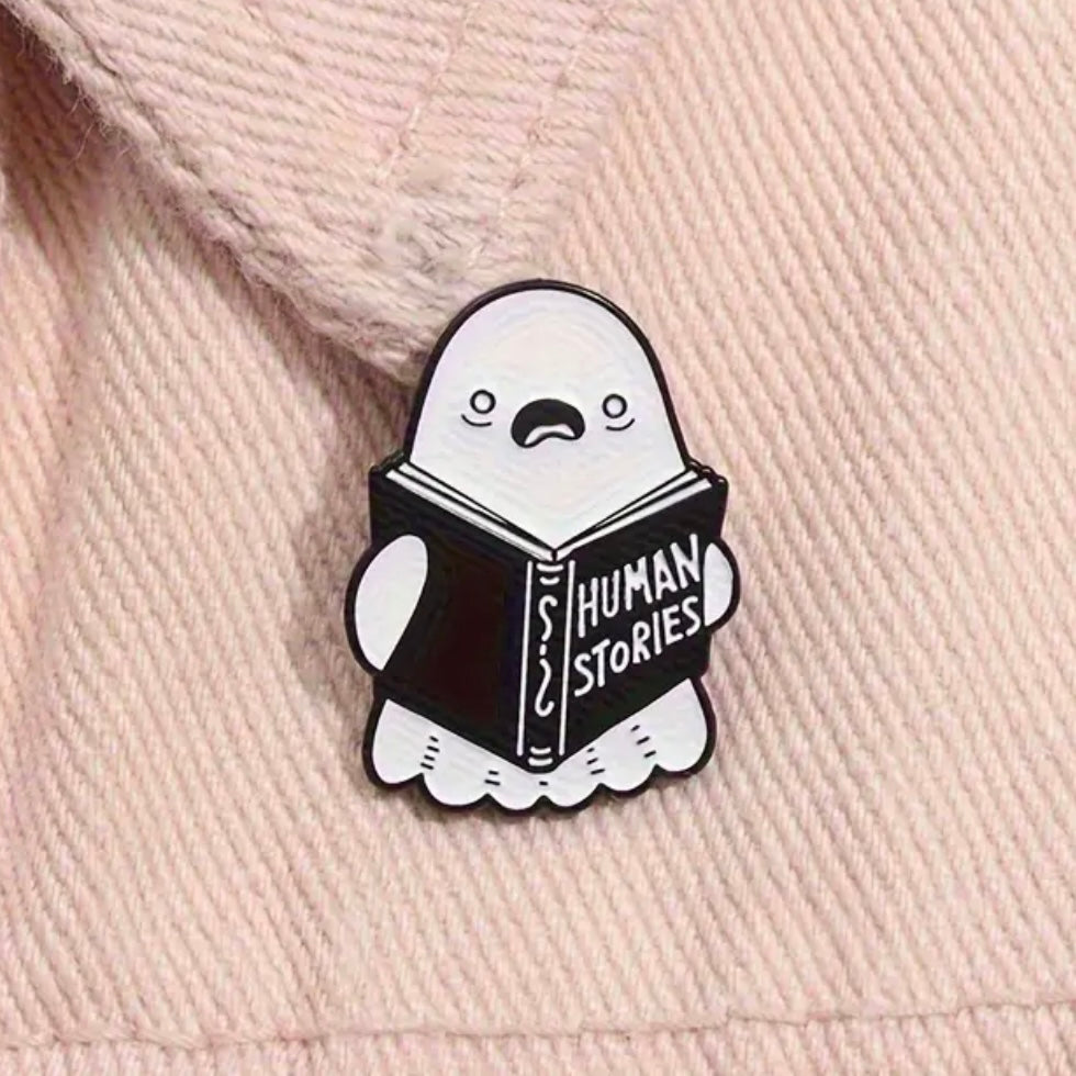 Human Stories Ghost Enamel Pin