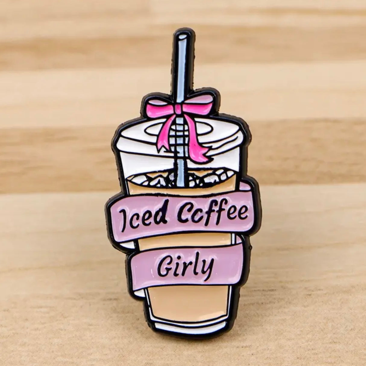 Iced Coffee Girlie Enamel Pin