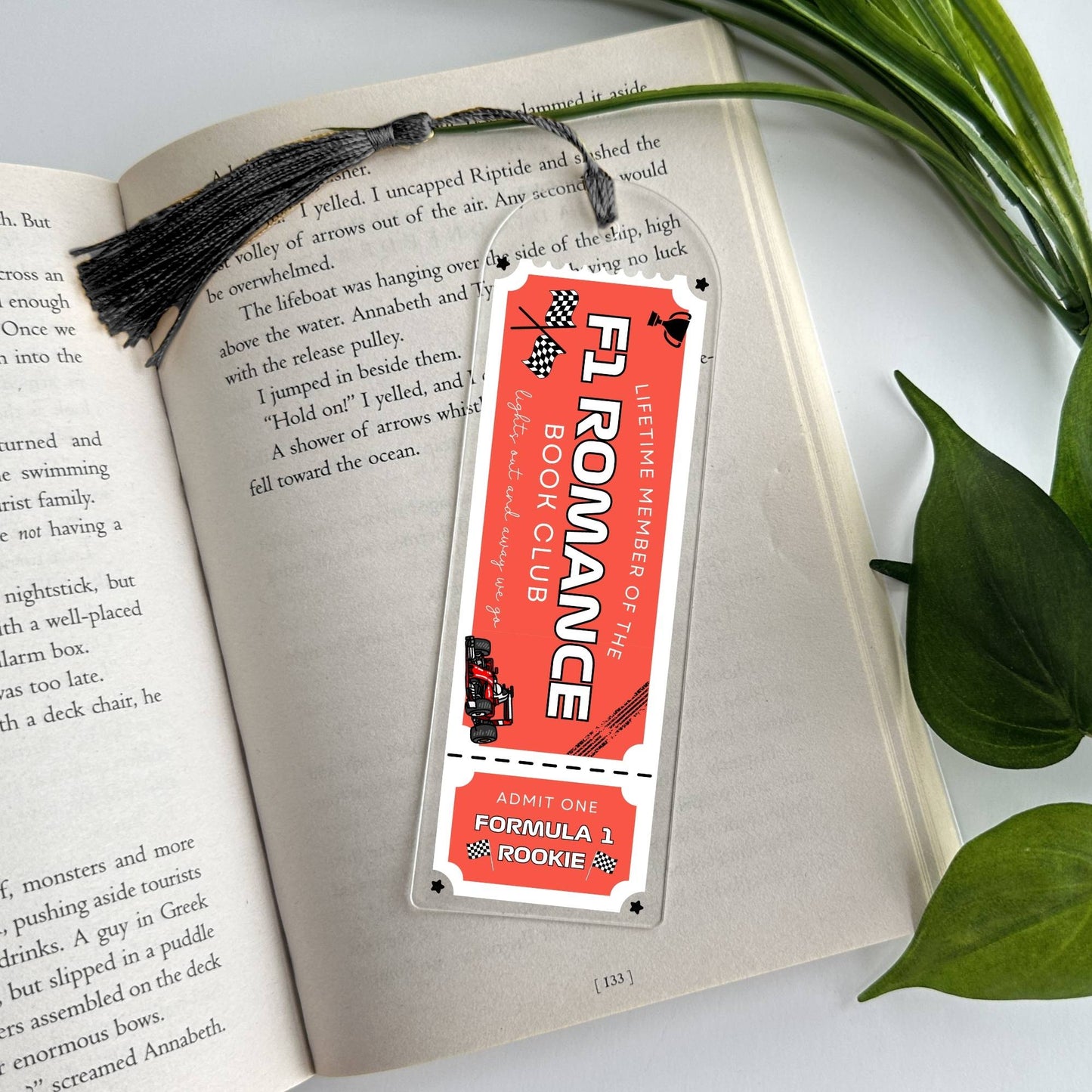 F1 Romance Book Club Acrylic Bookmark