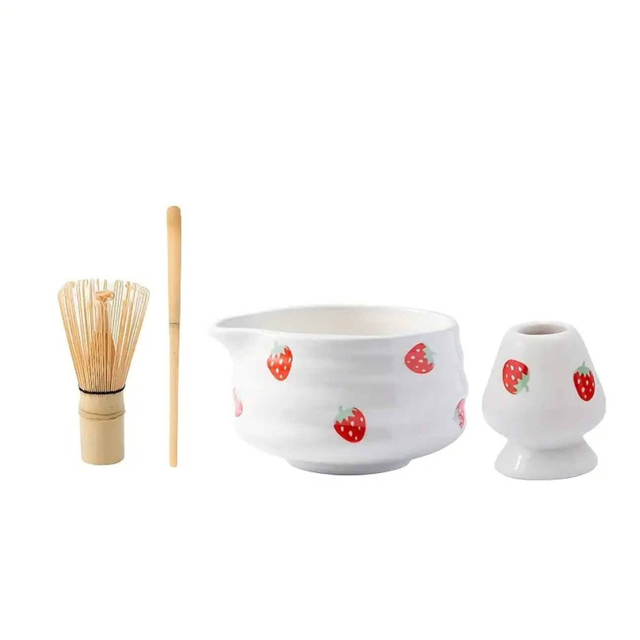 Strawberry 4pc Matcha Set