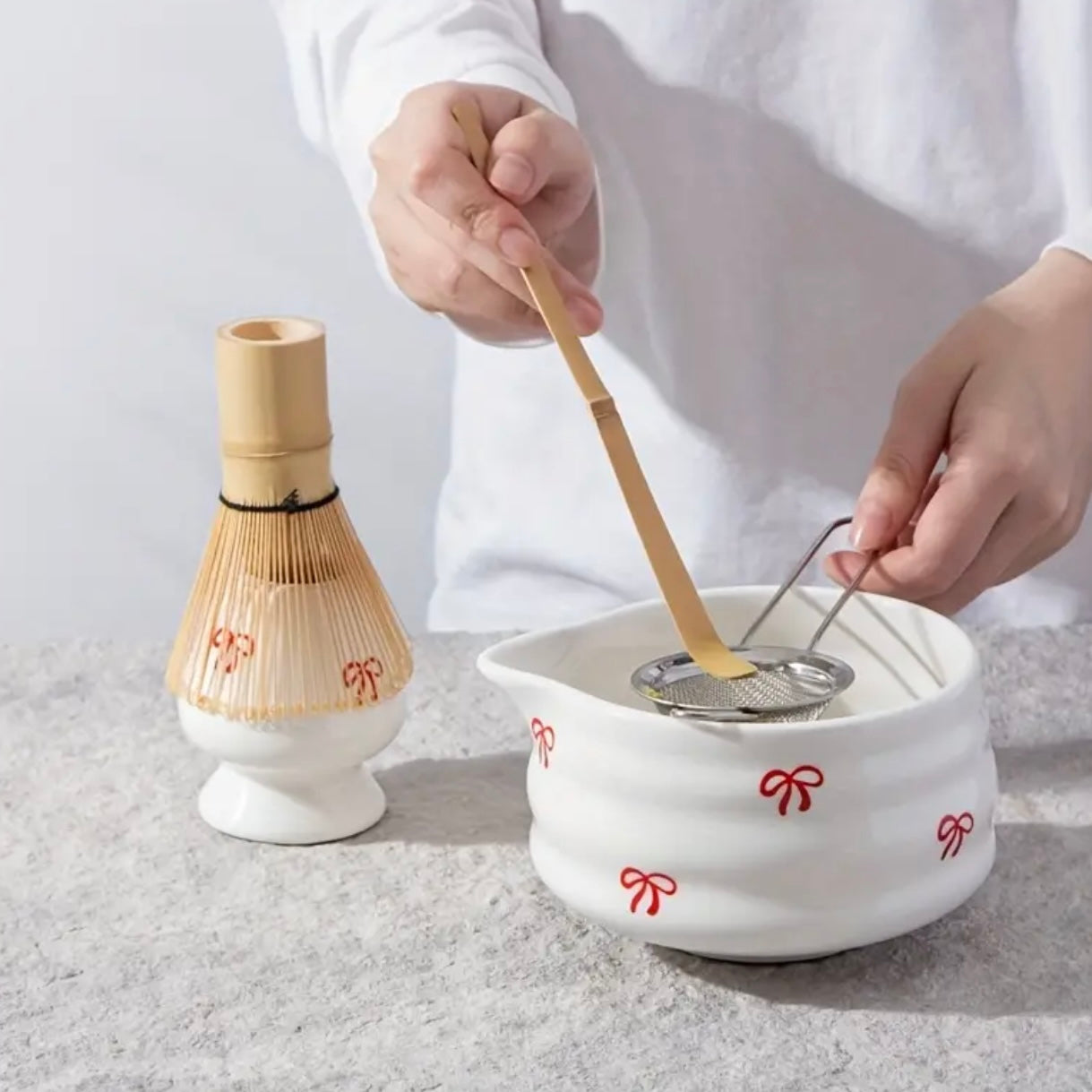 Bows 4pc Matcha Set