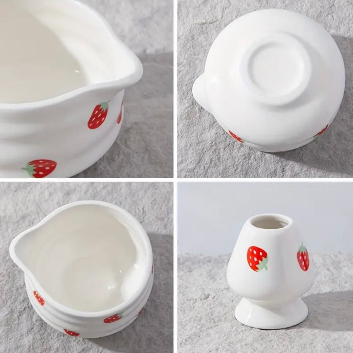 Strawberry 4pc Matcha Set
