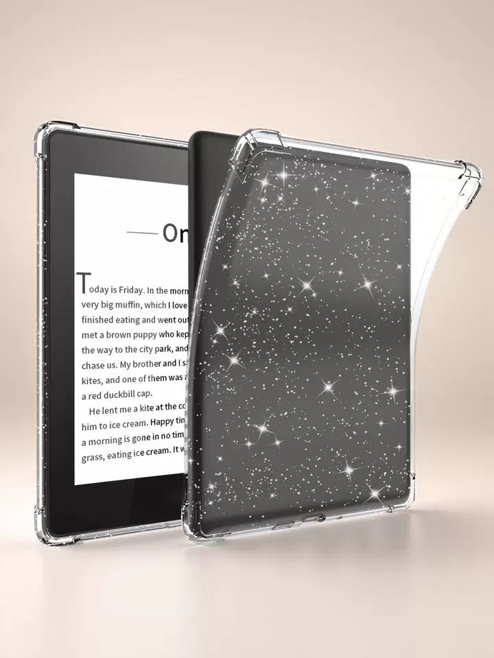 Clear Glitter Kindle Shell Case