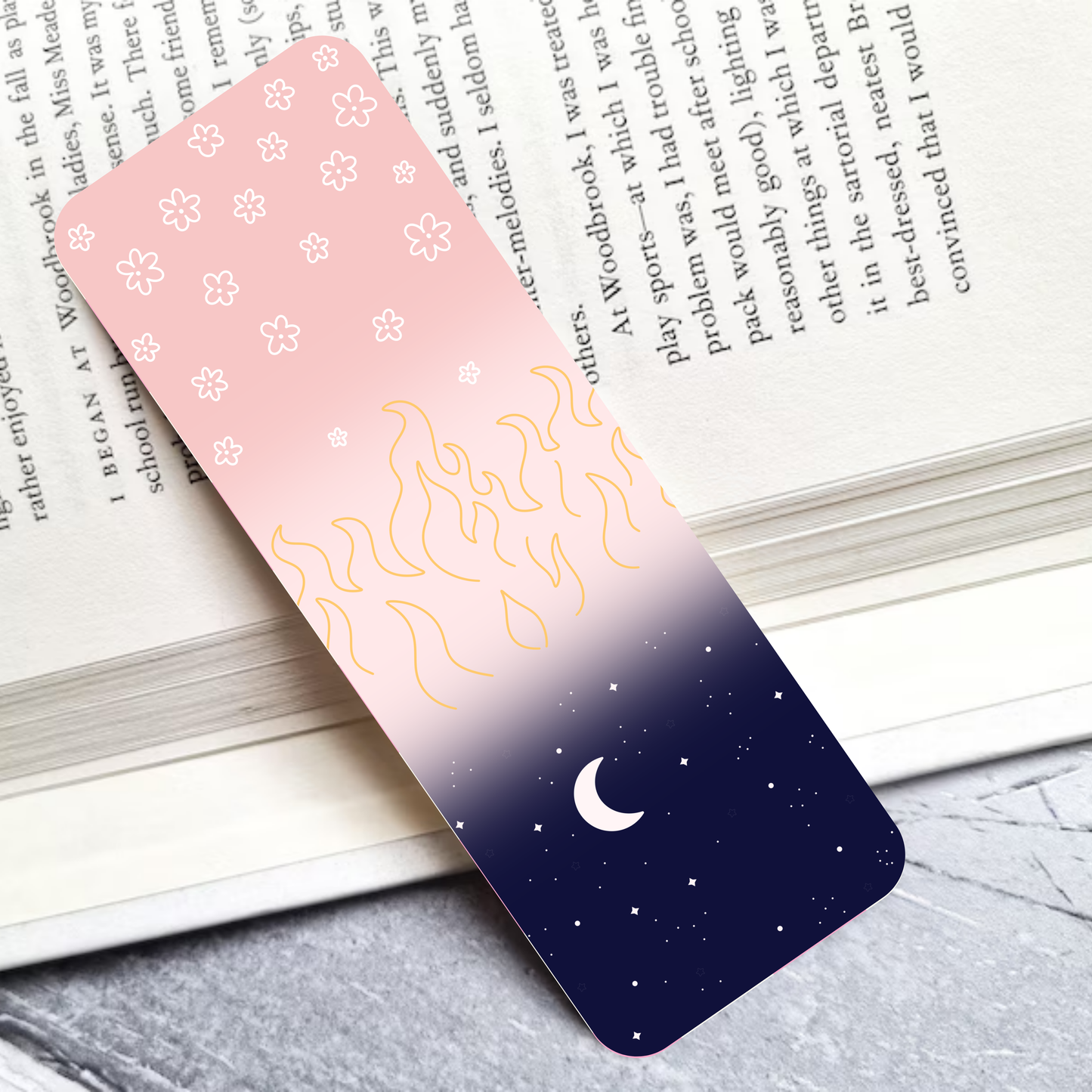 SJM Bloom, Burn, Dream Laminated Bookmark
