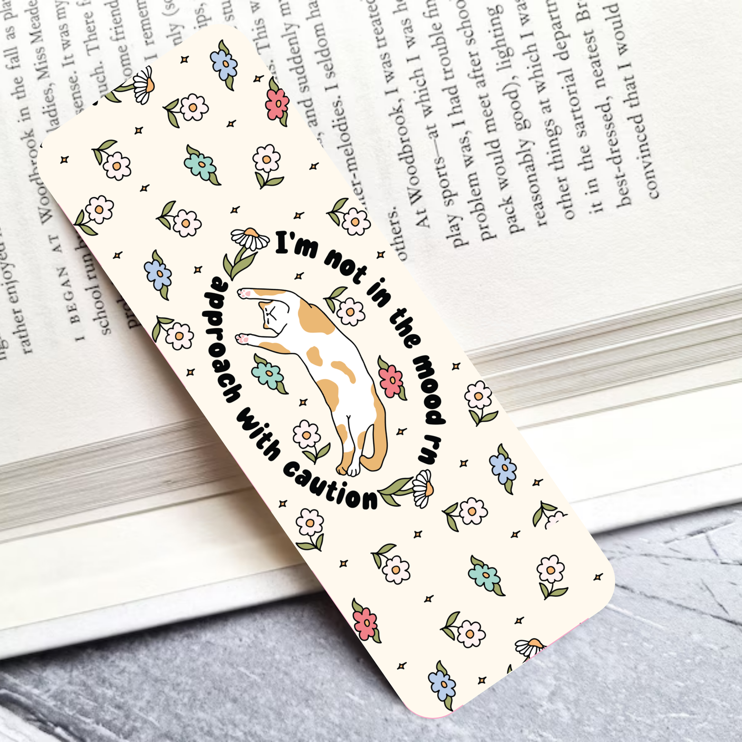 Approach With Caution Laminated Bookmark