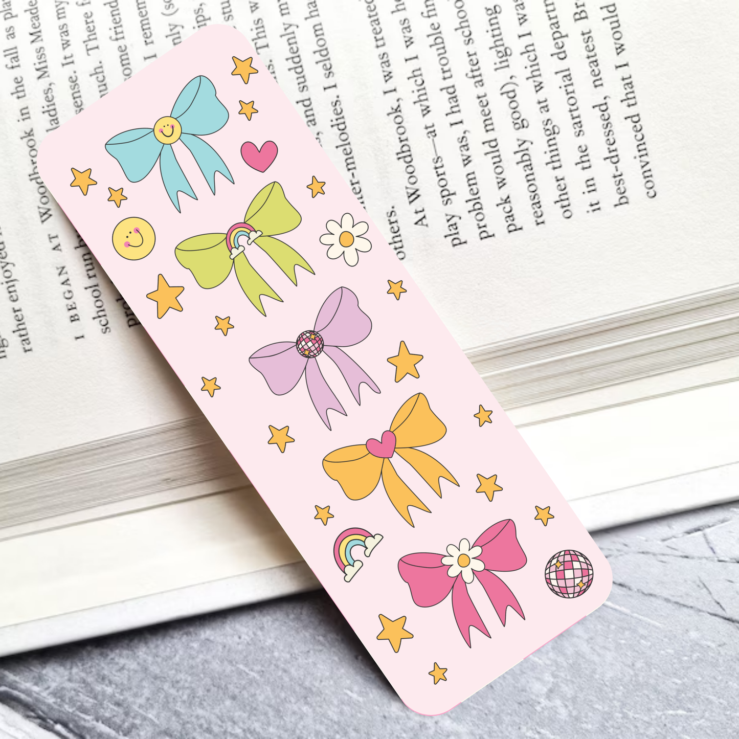 Bows Laminated Bookmark
