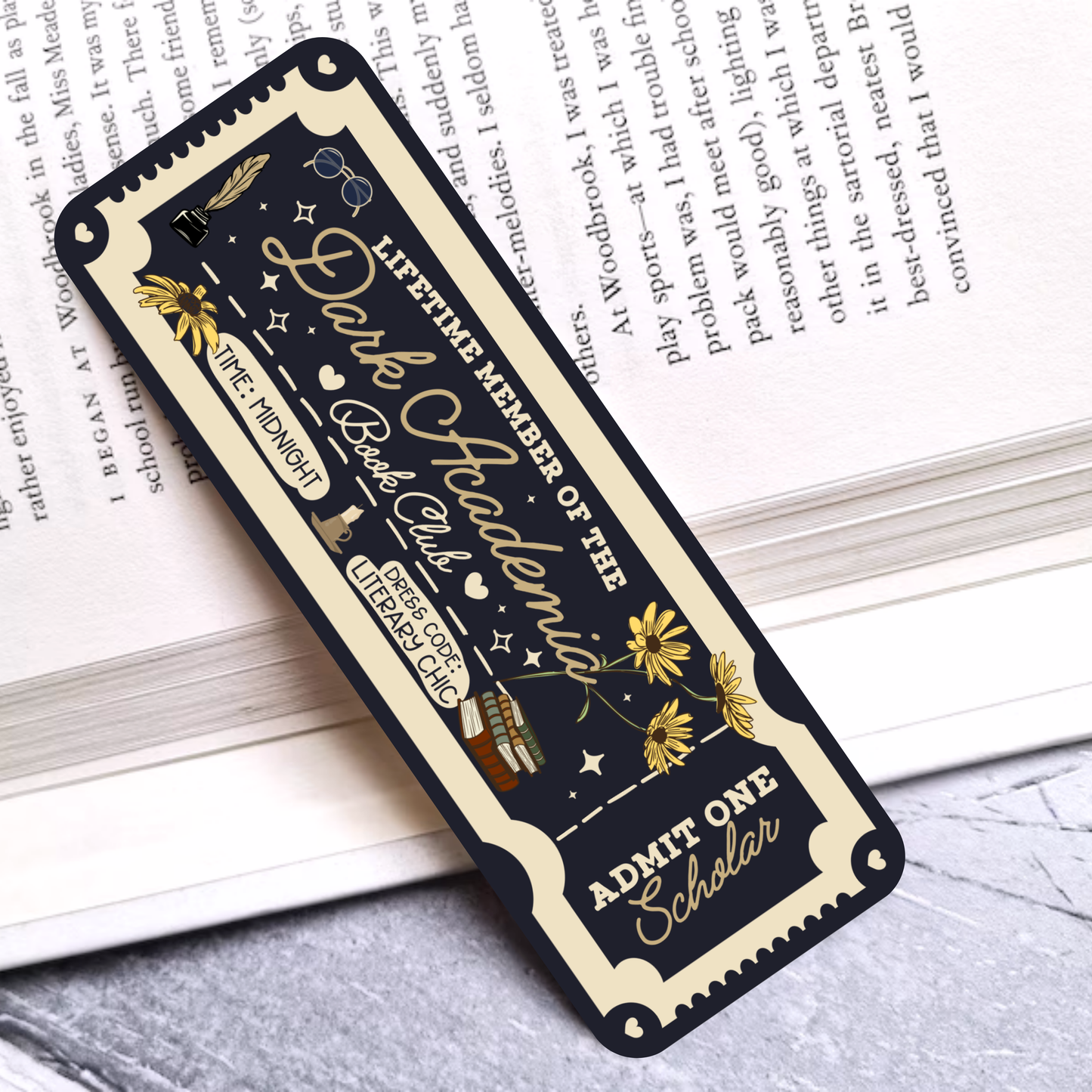 Dark Academia Book Club Laminated Bookmark
