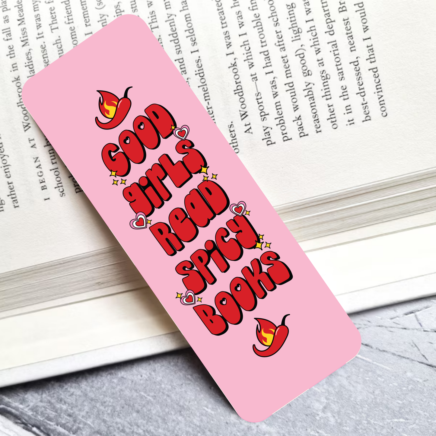 Good Girls Read Spicy Books Laminated Bookmark