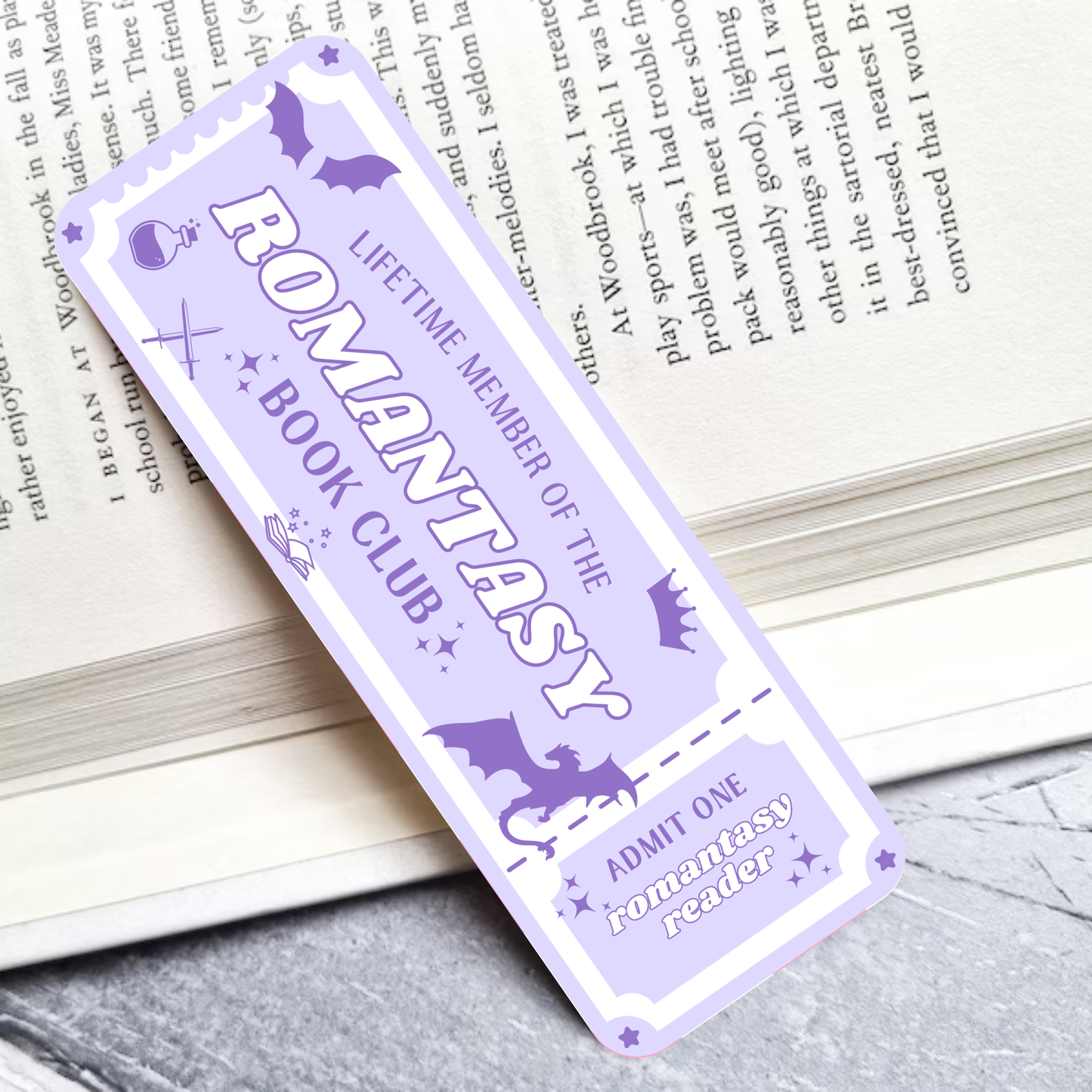 Romantasy Book Club Laminated Bookmark