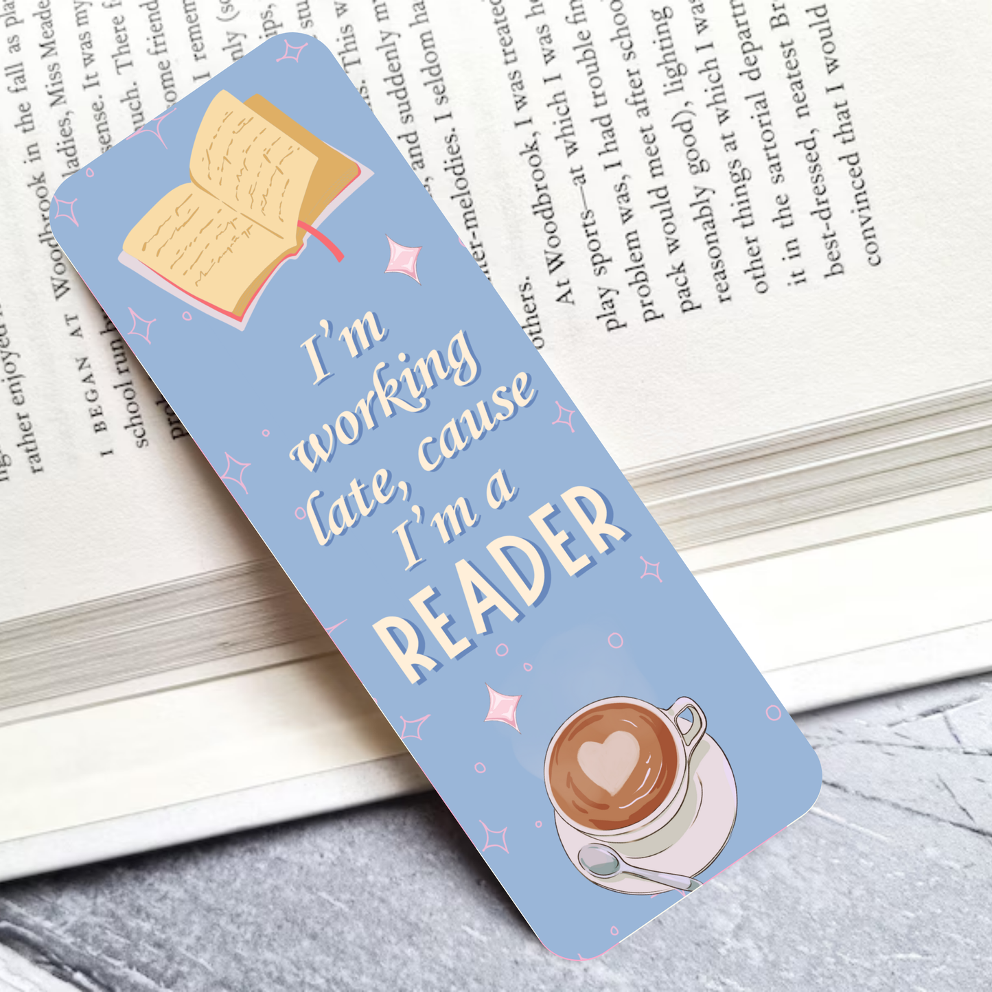 SC Working Late Laminated Bookmark