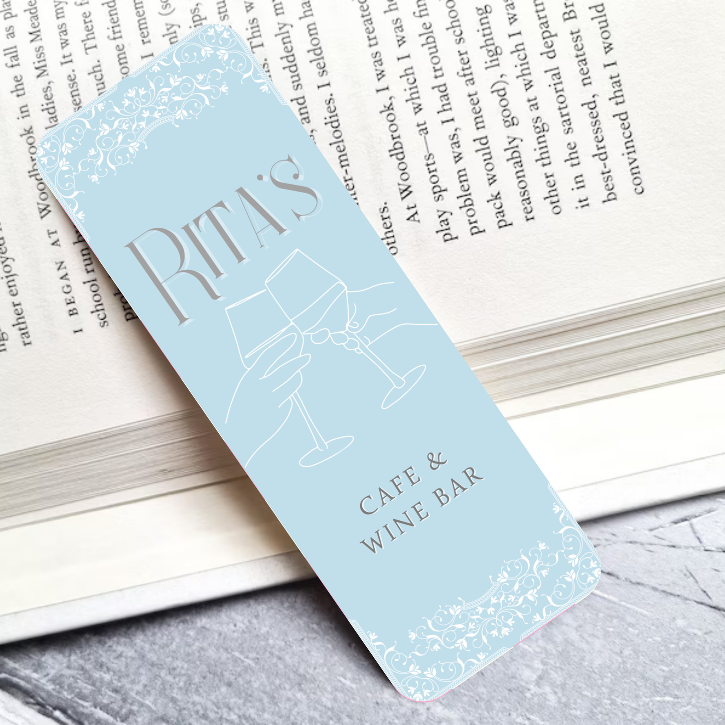 SJM Rita's Laminated Bookmark