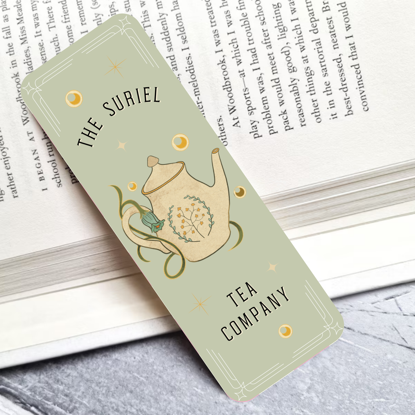 SJM Suriel Tea Co Laminated Bookmark
