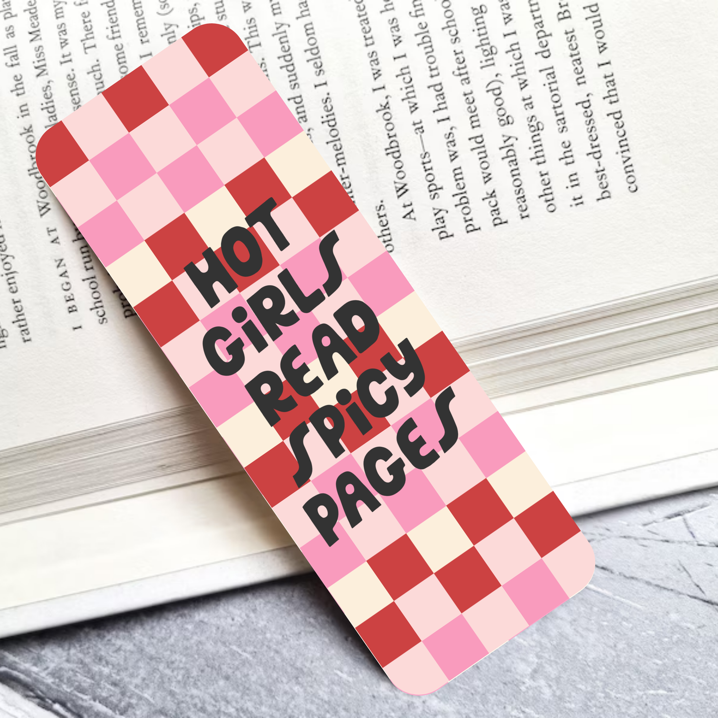 Spicy Pages Laminated Bookmark
