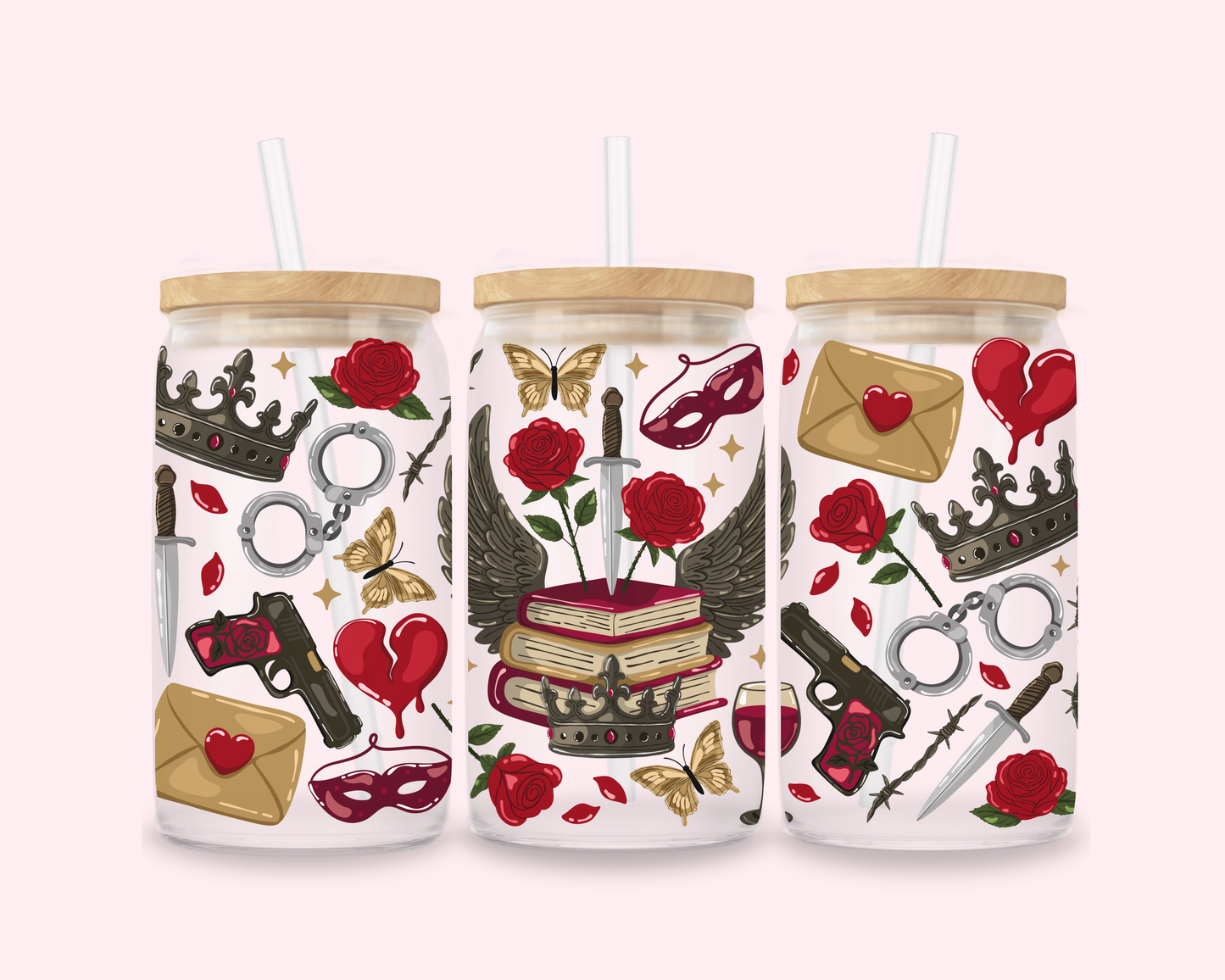 Dark Romance Glass Cup