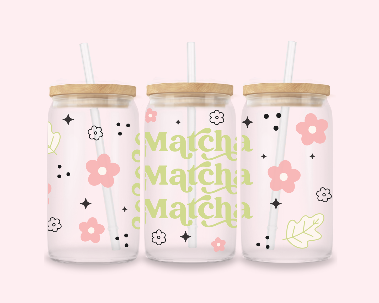 Matcha Girlie Glass Cup
