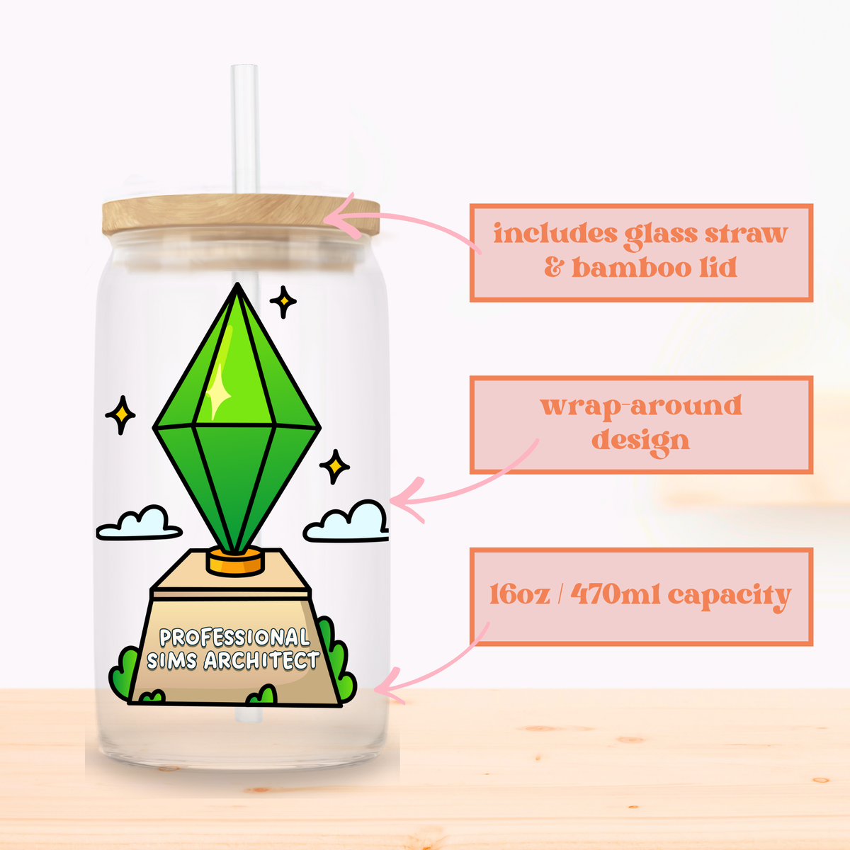 Professional Sims Architect Glass Cup