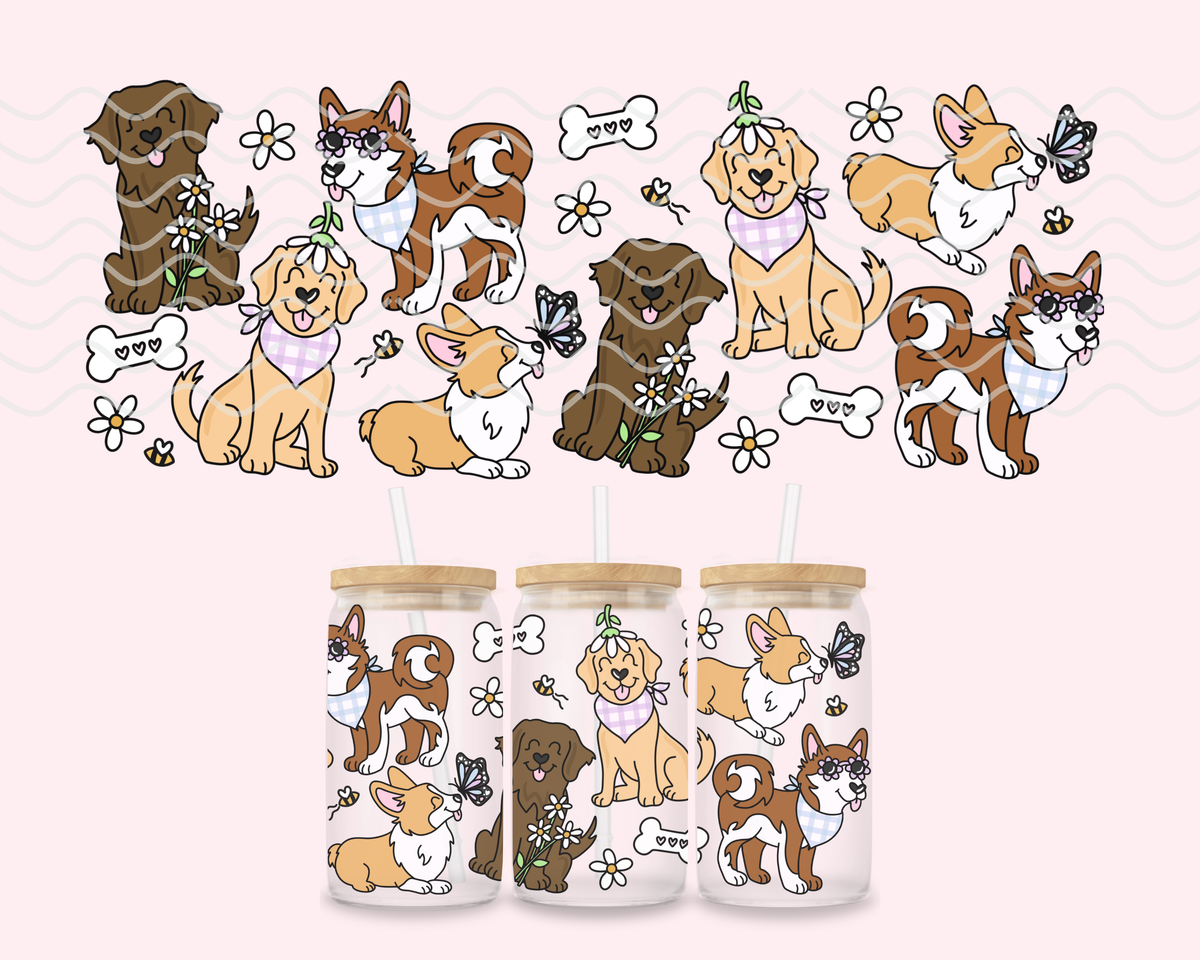 Pups Glass Cup