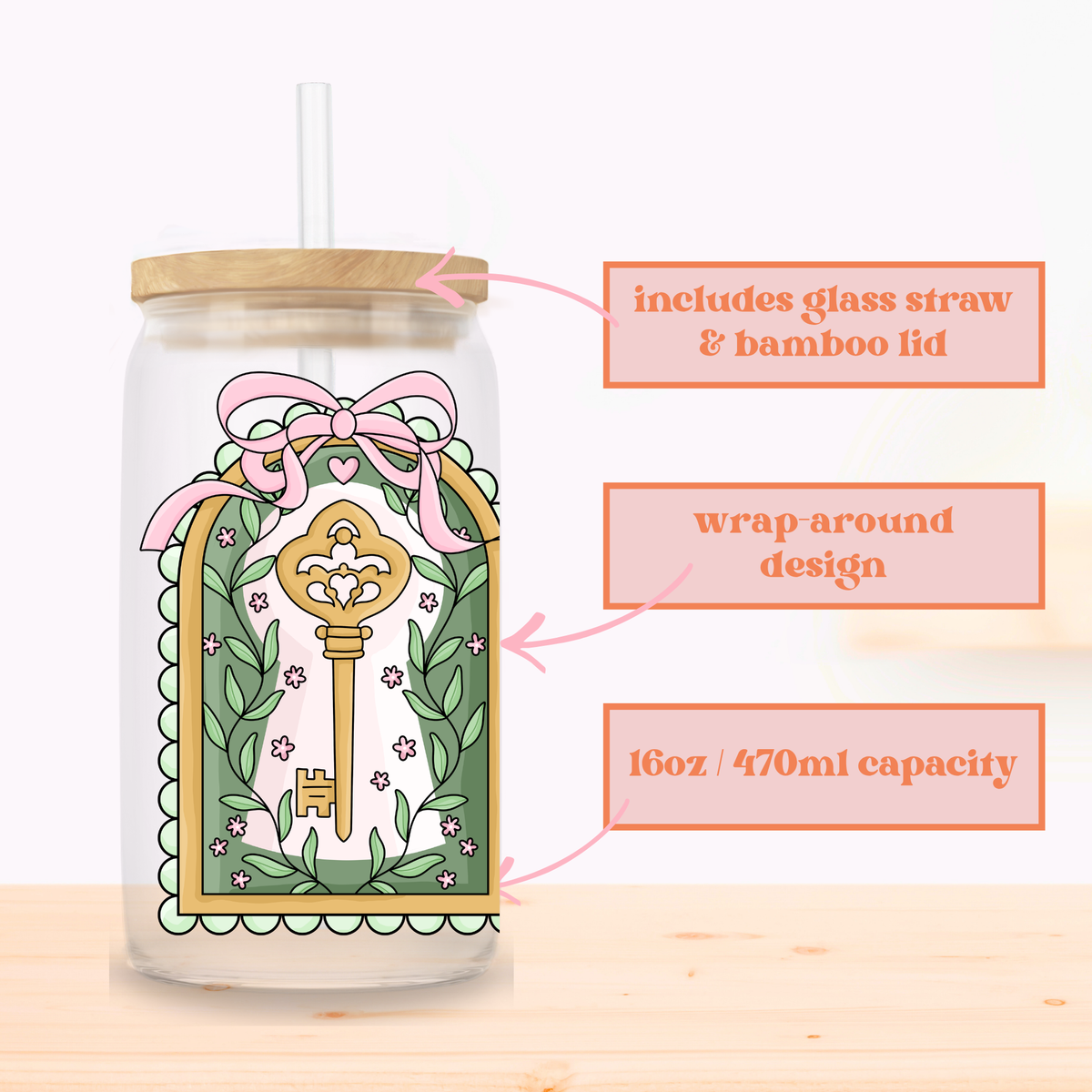 Secret Garden Frame Glass Cup