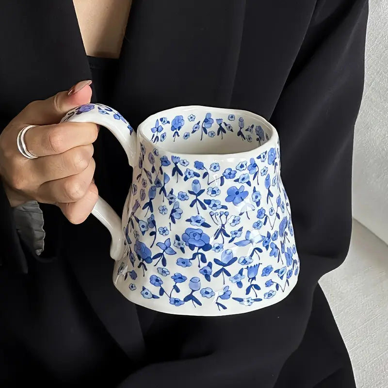 Spring Fling XL Ceramic Mug - Blue