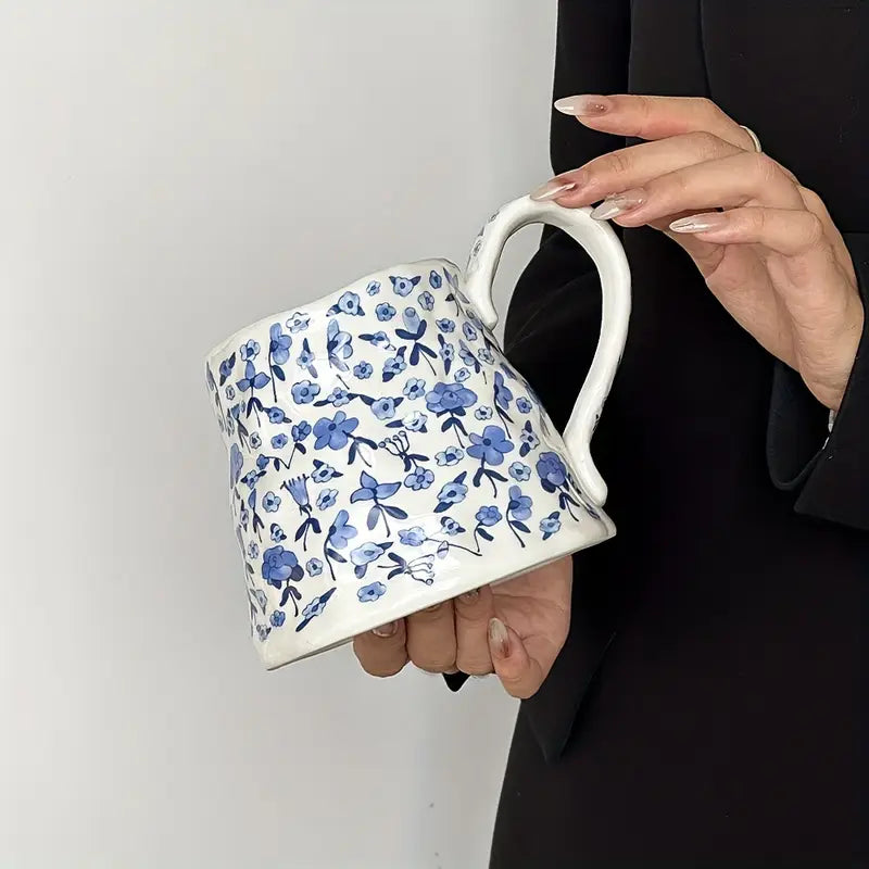 Spring Fling XL Ceramic Mug - Blue