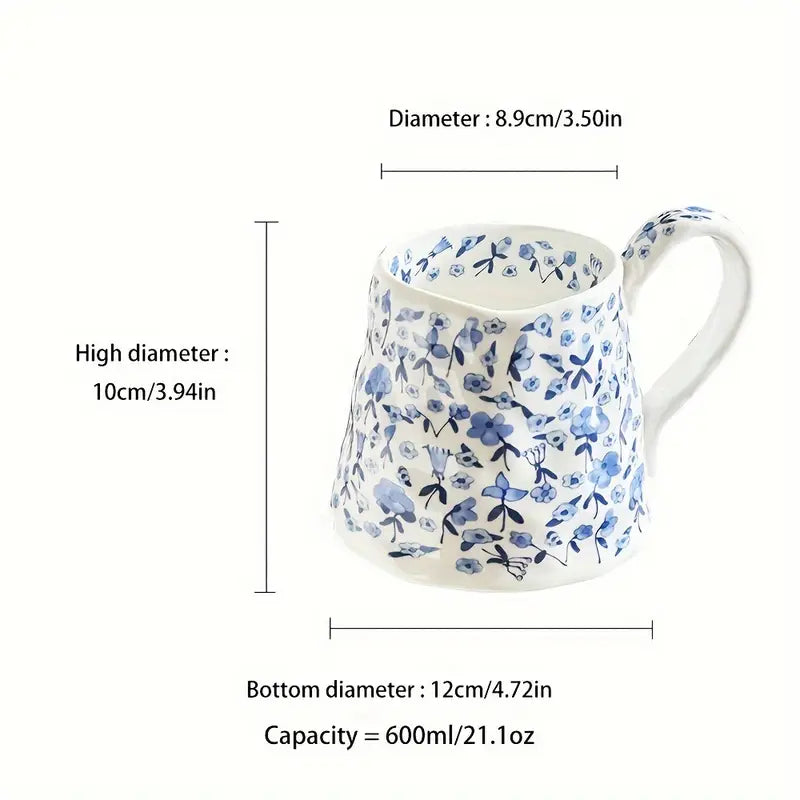 Spring Fling XL Ceramic Mug - Blue