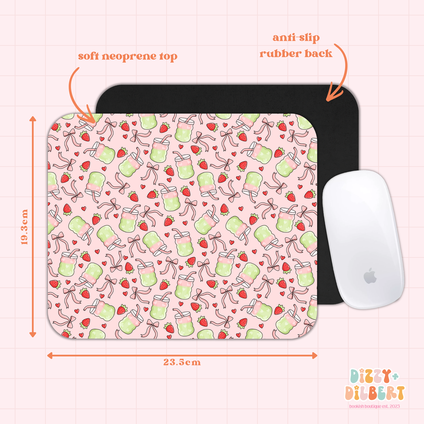 Strawberry Matcha Mouse Pad
