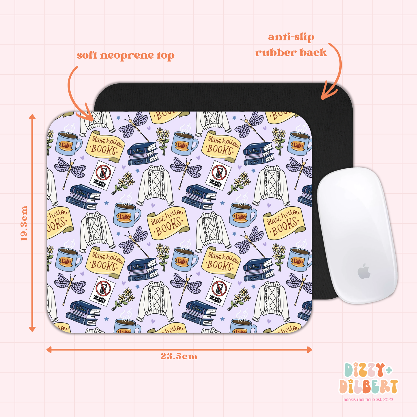 GG Stars Hollow Books Mouse Pad