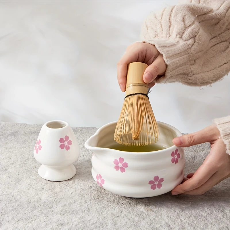 Flowers 4pc Matcha Set