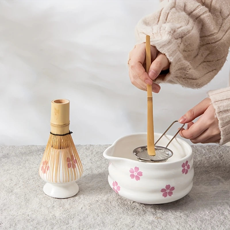 Flowers 4pc Matcha Set