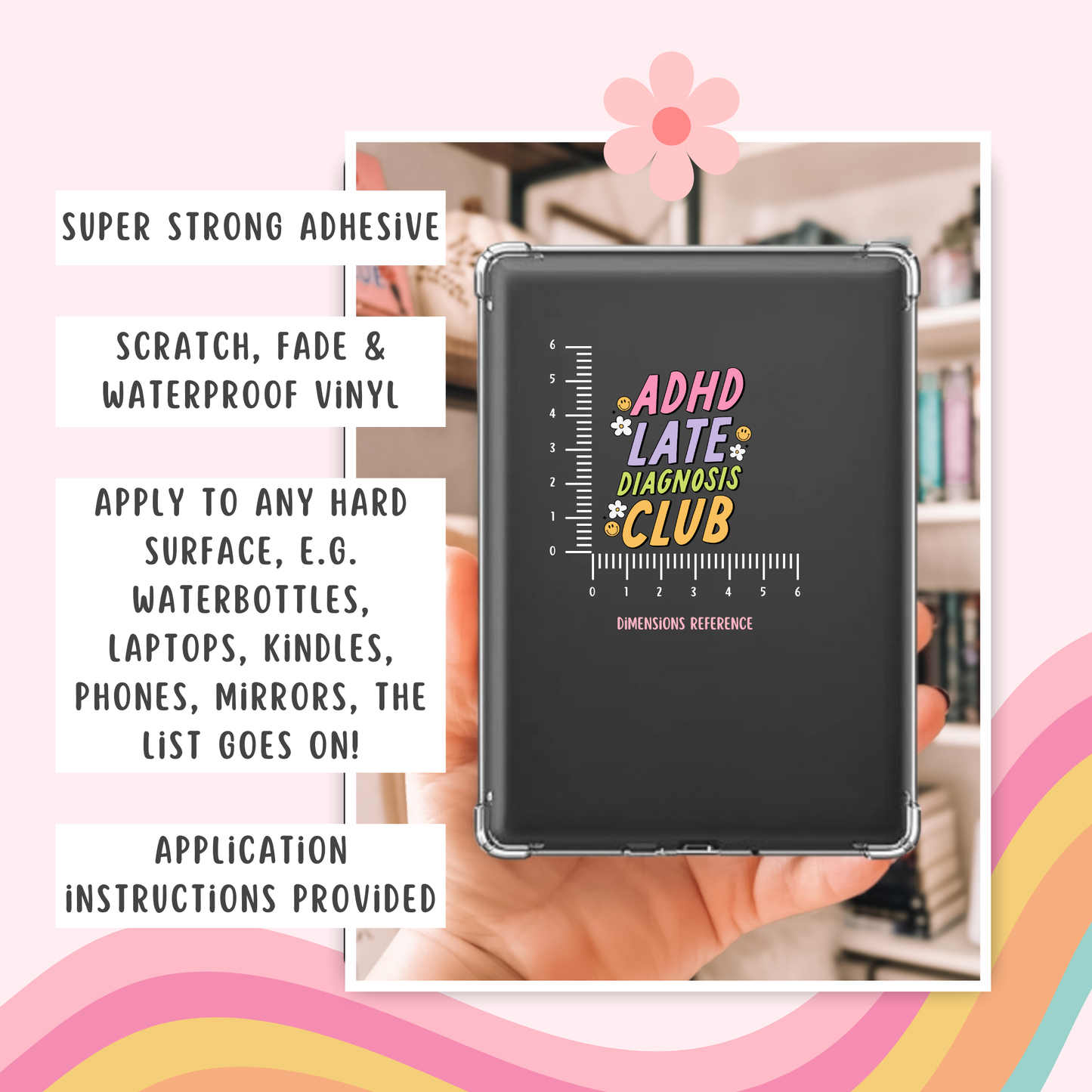 ADHD Late Diagnosis Club Permanent Decal