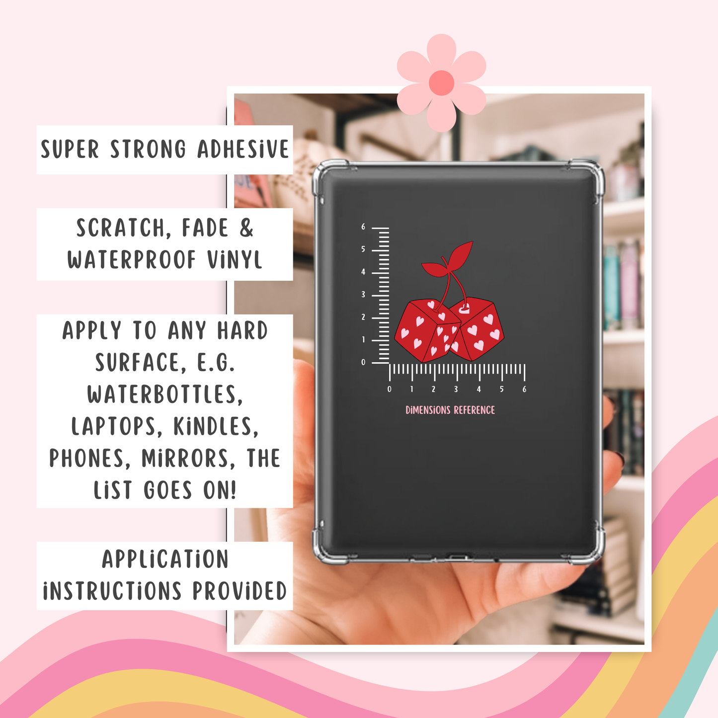 Cherry Dice Permanent Decal