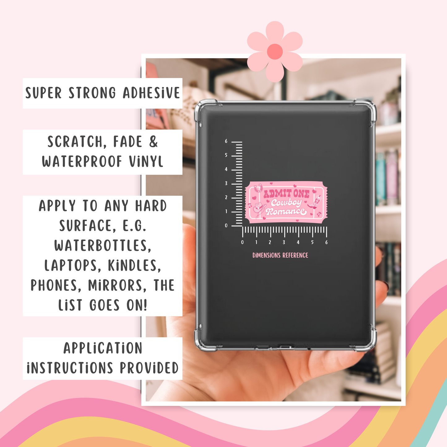 Cowboy Romance Book Club Permanent Decal