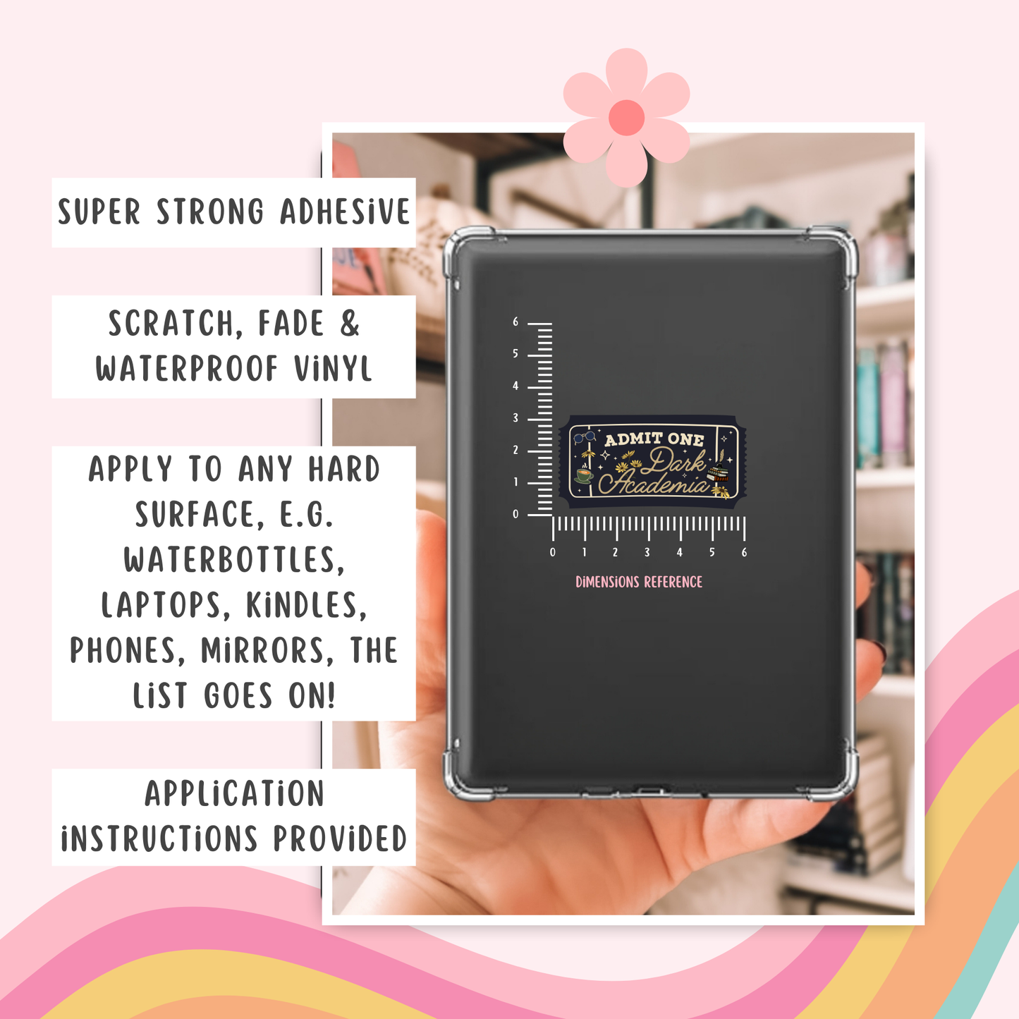 Dark Academia Book Club Permanent Decal