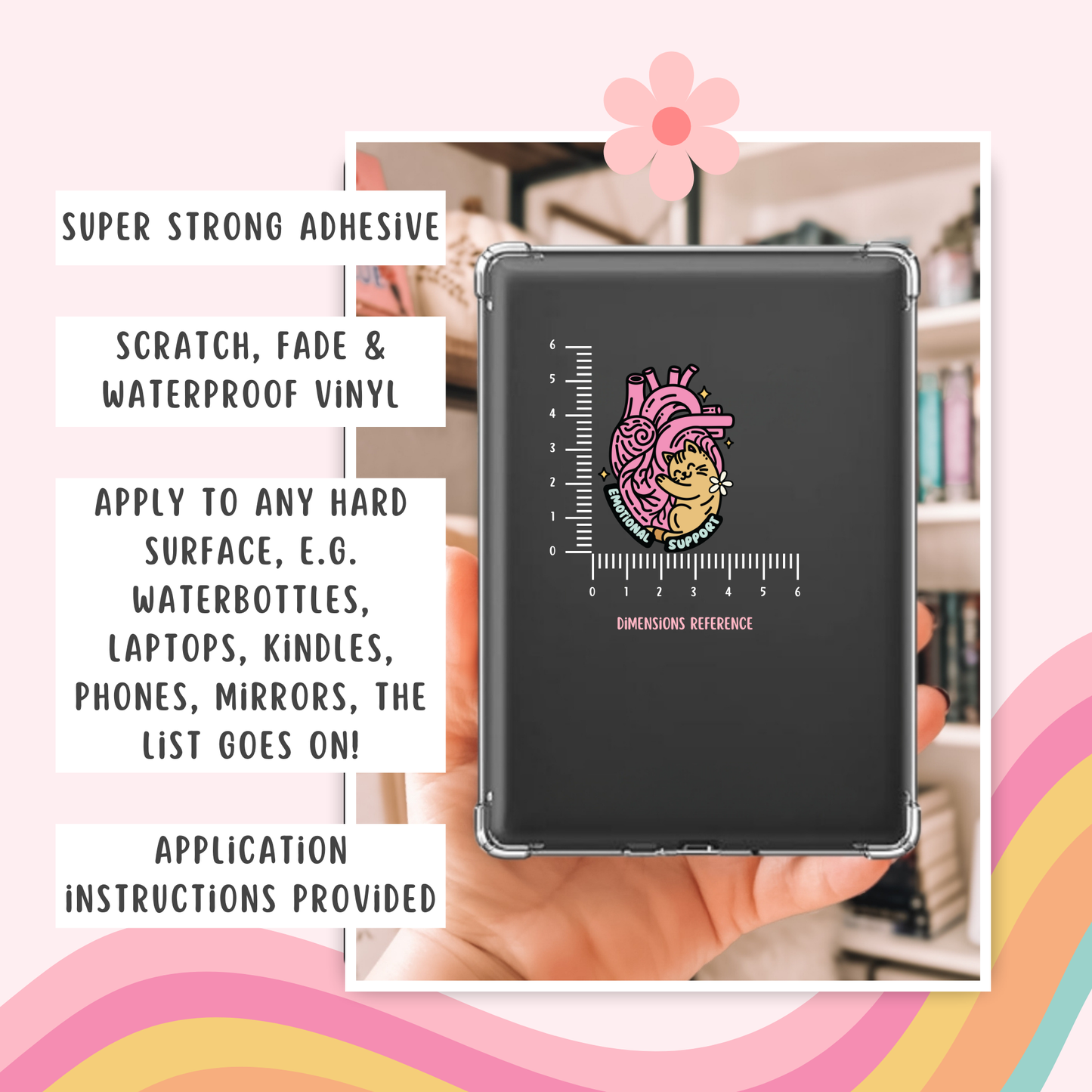 Emotional Support Cat Permanent Decal