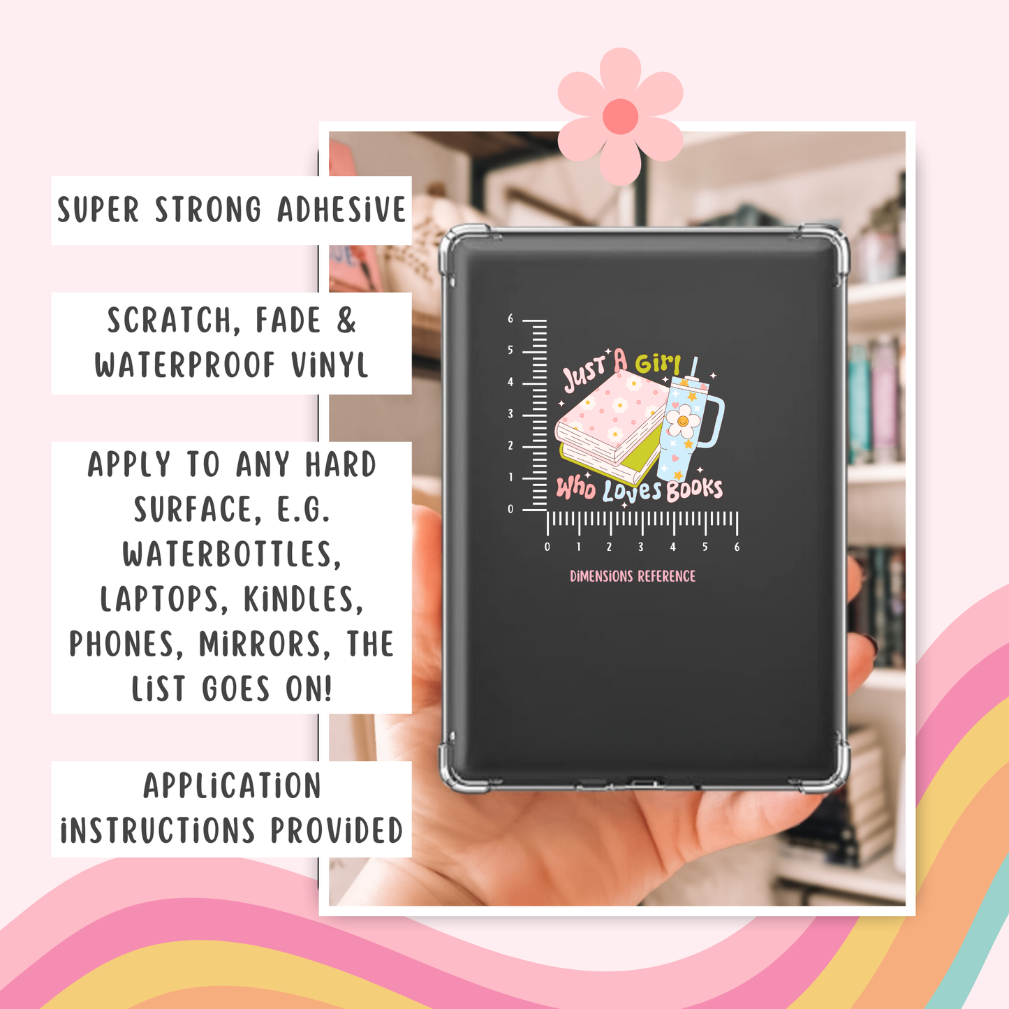 Just A Girl Who Loves Books Permanent Decal