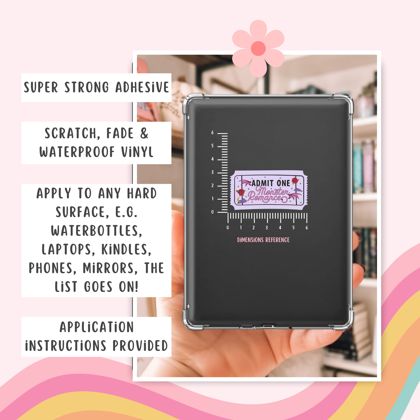 Monster Romance Book Club Permanent Decal